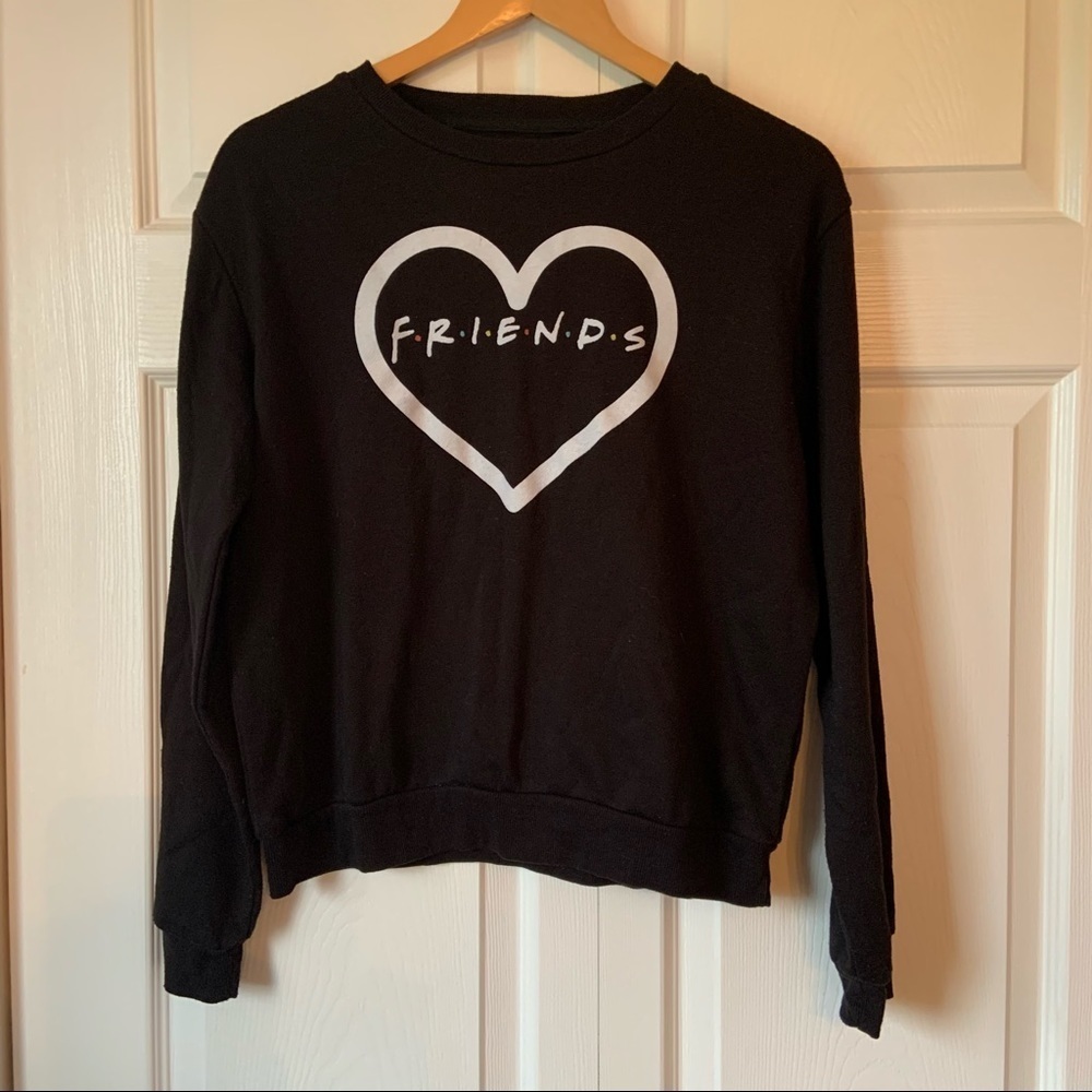 Friends black heart sweater size large